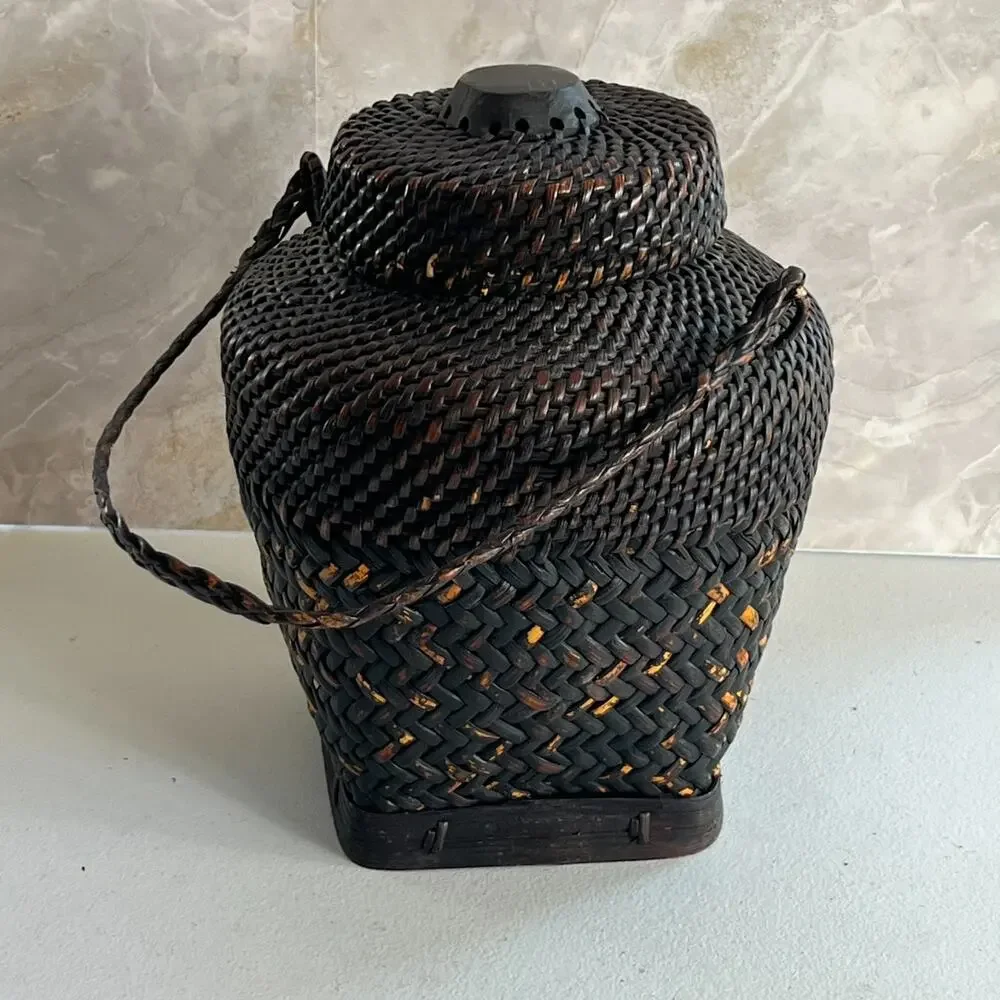 Antique Filipino Ifugo Ulbong Rice Basket 10